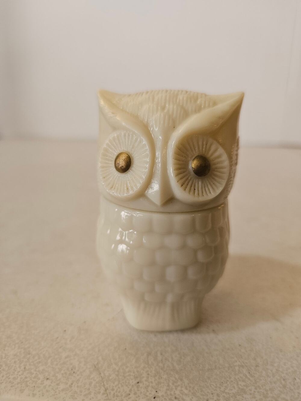 Vintage Avon Glass Owl Empty Sachet Jar Moonwind Retro decor